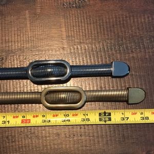 Two Vintage 80s Metal Stretch Belts